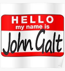 Hallo mein Name ist John Galt Poster
