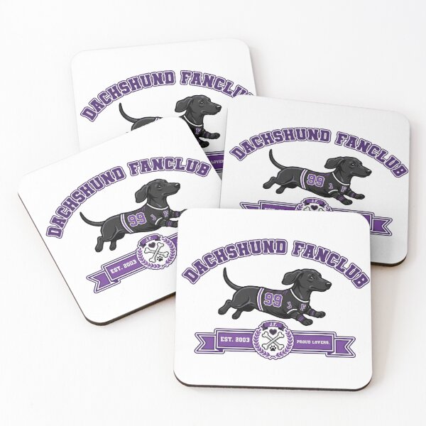 Item preview, Dachshund Fan Club Est 2003 Purple Varsity Logo designed and sold by HolySausage.