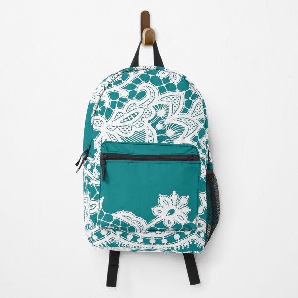 Item preview, LACE teal blue white designed and sold by Delinda Graphic Studio.