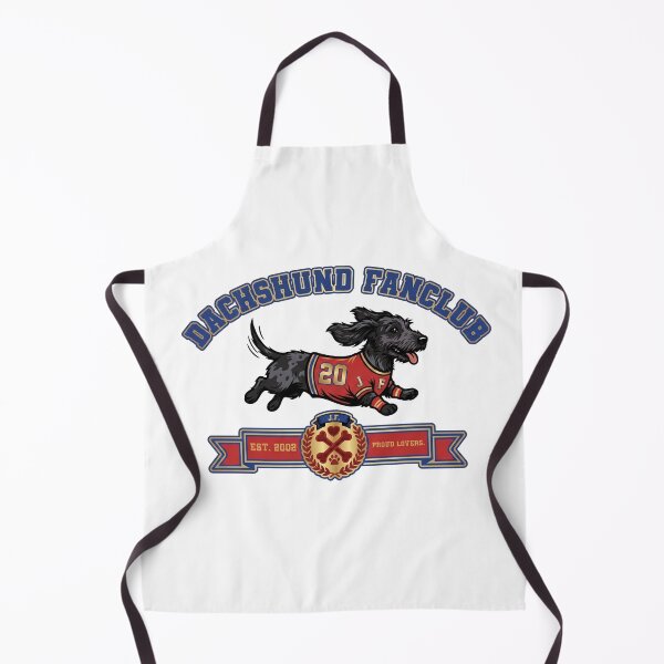 Item preview, Dachshund Fan Club Est 2002 Red and Navy Varsity designed and sold by HolySausage.