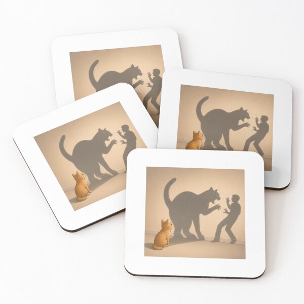 Item preview, Cat Shadow Confrontation designed and sold by LovelyCatGalaxy.