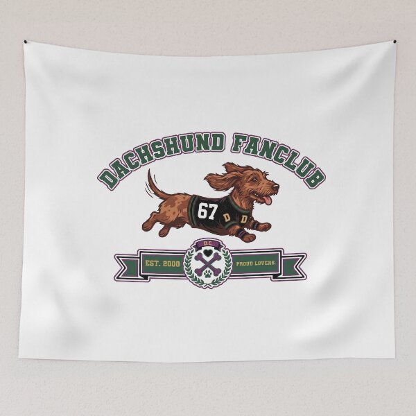Item preview, Dachshund Fan Club Est 2000 Retro Sports Jersey designed and sold by HolySausage.