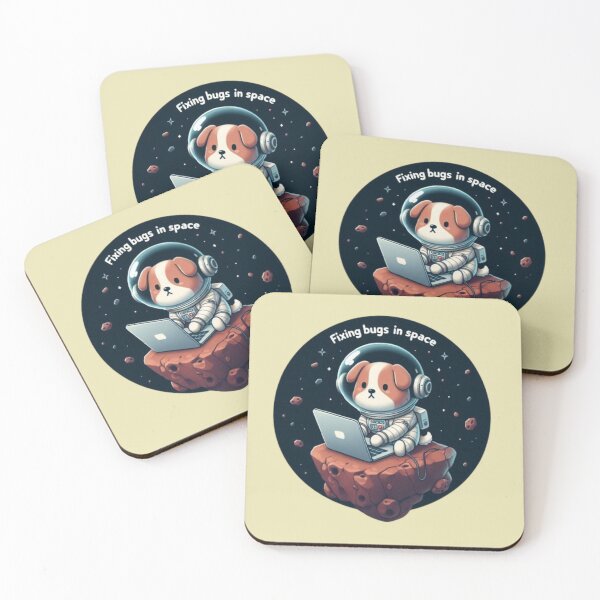 Item preview, Fixing Bugs in Space – Funny Astronaut Dog Design designed and sold by Dogandesighn.