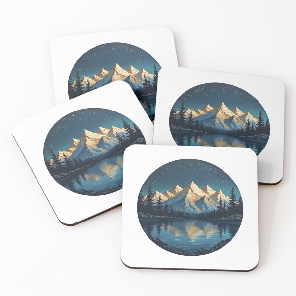 Item preview, Mountains with moon light designed and sold by trendspatterns.