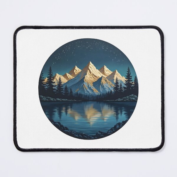 Item preview, Mountains with moon light designed and sold by trendspatterns.