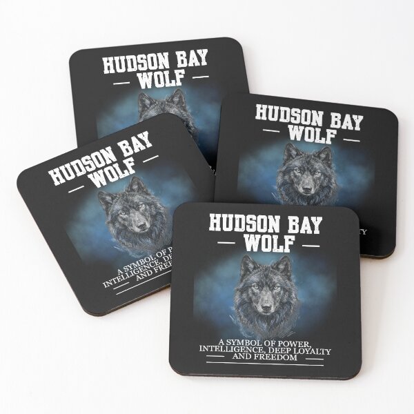 Item preview, Hudson Bay Wolf – Symbol of Power Intelligence Freedom Minimalist Black Design designed and sold by LAJdesigns.