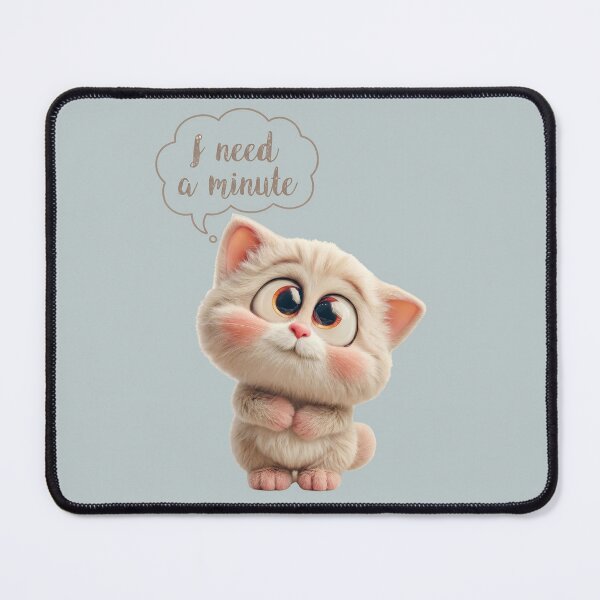 Item preview, Magical Fluffy Cat I Need a Minute Mood designed and sold by MegaNovaArt.