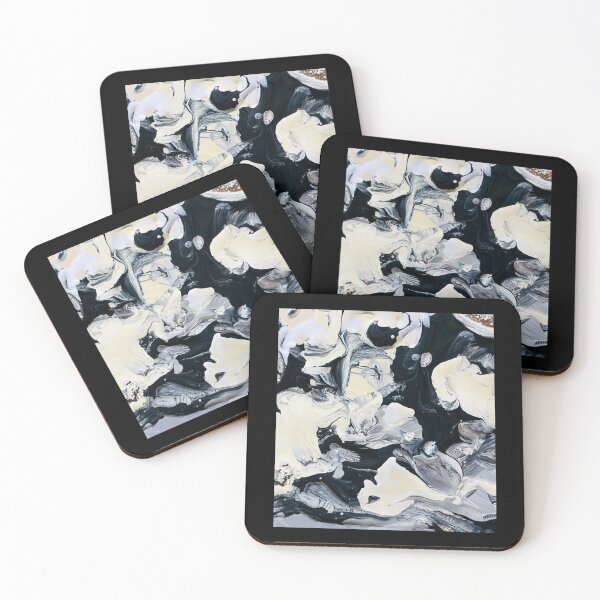 Item preview, Abstract Nautilus Acrylic Pour Cream on Black designed and sold by Andyshouse.