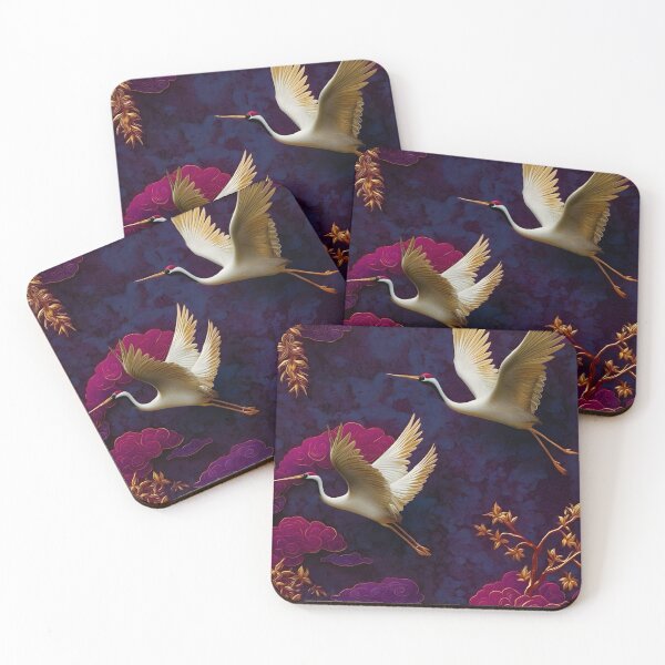 Item preview, Elegant Flying Cranes Dream Sky designed and sold by Peac7e.