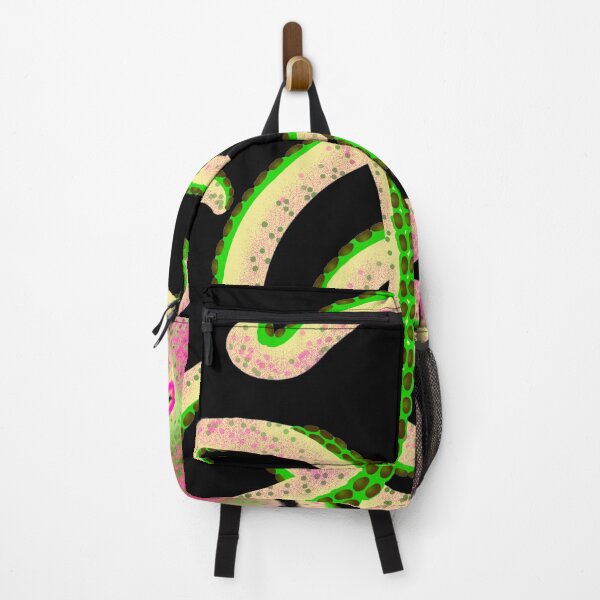 Item preview, Pink Green & Cream Octopus Graphic Art on Black designed and sold by Andyshouse.