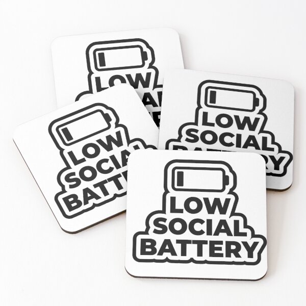 Item preview, Low Social Battery Funny Introvert Sticker, Anti Social Humor, Relatable Meme Sticker designed and sold by ajlaaac.