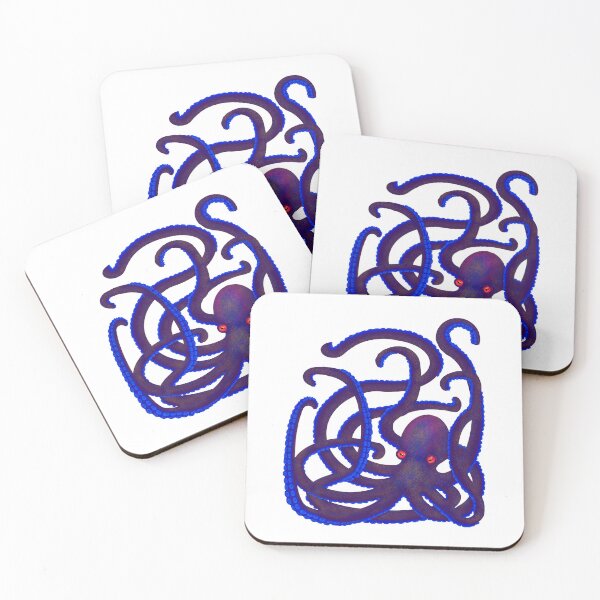 Item preview, Blue & Purple Octopus Graphic Art designed and sold by Andyshouse.