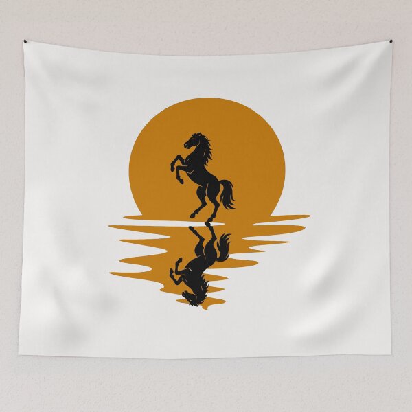 Item preview, Rearing Horse at Sunset Reflection - Majestic Wild Spirit. designed and sold by LunaPrintCo.