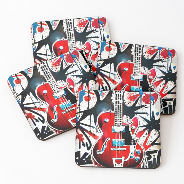 Item preview, Guitar art designed and sold by Little Bugs Creations.