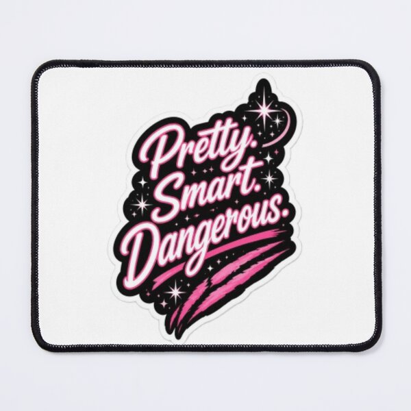 Item preview, Pretty Smart Dangerous Sticker | Girl Power Aesthetic Pink Design designed and sold by ELVIN DESIGNS.