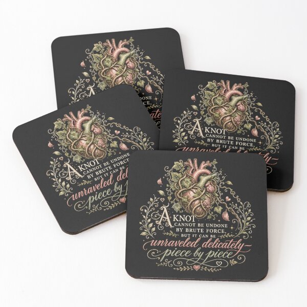 Item preview, A Knot Cannot Be Undone by Brute Force, But It Can Be Unraveled Delicately Piece by Piece – Romantic Plant Heart Design designed and sold by Heather's Creative Apparel.