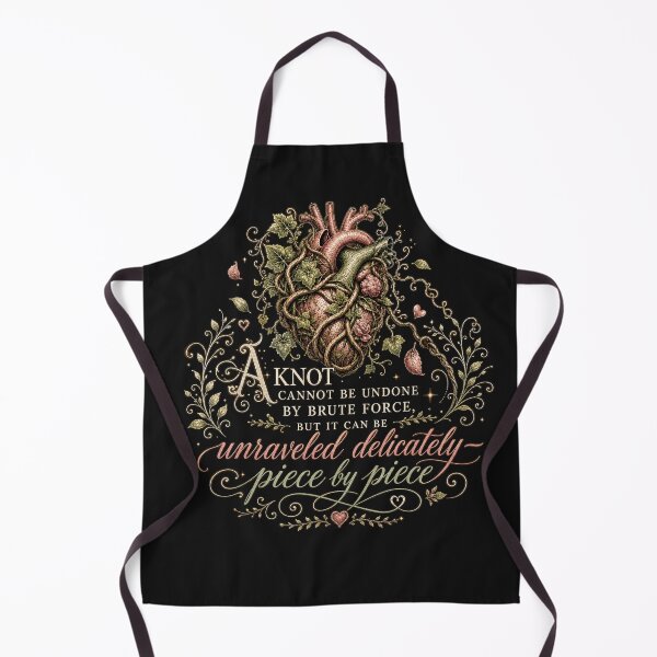 Item preview, A Knot Cannot Be Undone by Brute Force, But It Can Be Unraveled Delicately Piece by Piece – Romantic Plant Heart Design designed and sold by Heather's Creative Apparel.