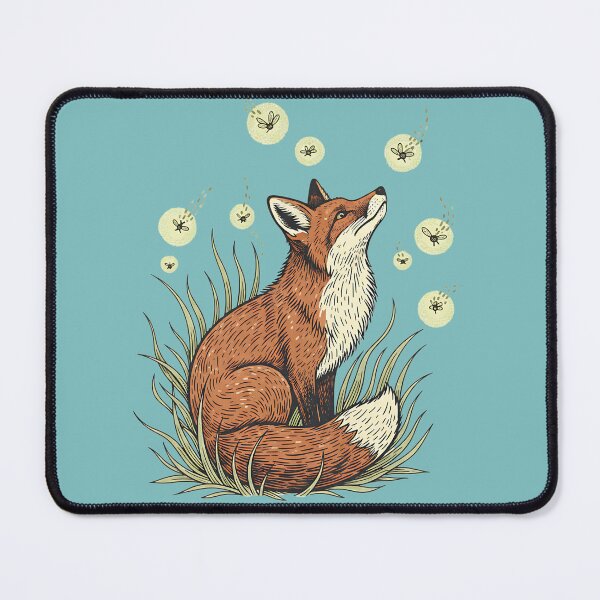 Item preview, Red Fox with Vintage Firefly Glow designed and sold by BirdsnStuff.