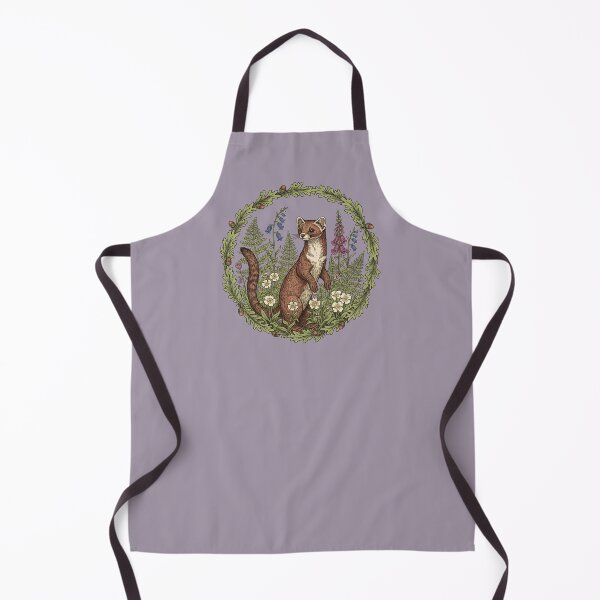 Item preview, Vintage Pine Marten Woodland Flowers designed and sold by BirdsnStuff.