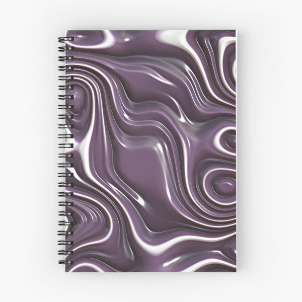 Aperçu de l'œuvre Motif de vagues tourbillonnant 3D blanc violet foncé créée et vendue par LC Graphic Design Studio.