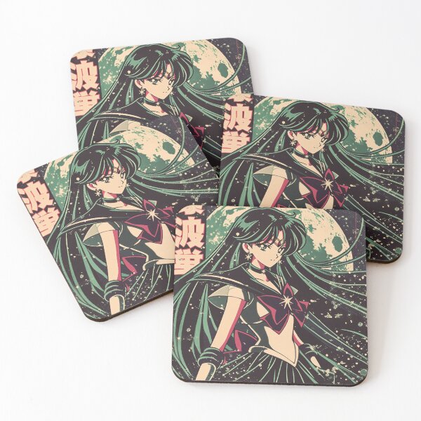 Item preview, Sailor Pluto Retro Warned Wall Art  designed and sold by AnimeArsenalPrints.