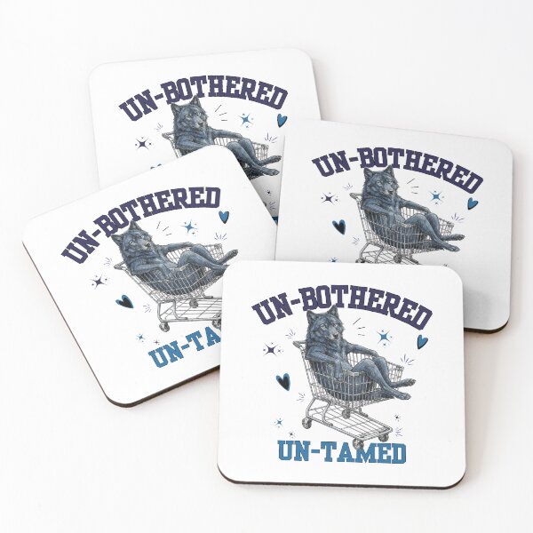 Item preview, Unbothered Untamed Wolf in Shopping Cart – Chaotic Funny Feral Energy Design designed and sold by LAJdesigns.