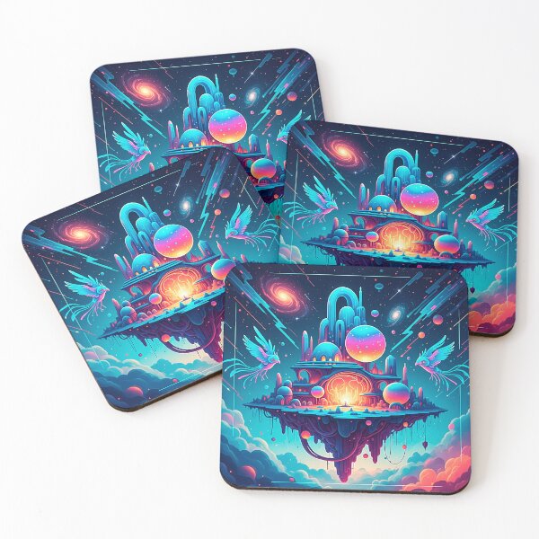 Item preview, Vibrant Celestial Floating Island AI Surrealism Art designed and sold by SholoStudio.