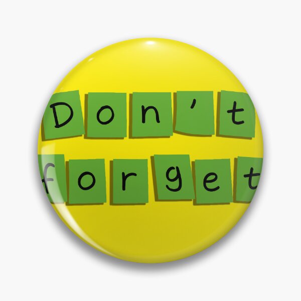 Item preview, "Don't forget" text on a small sticky note! - Green designed and sold by Alan-David.