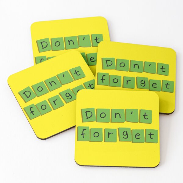 Item preview, "Don't forget" text on a small sticky note! - Green designed and sold by Alan-David.