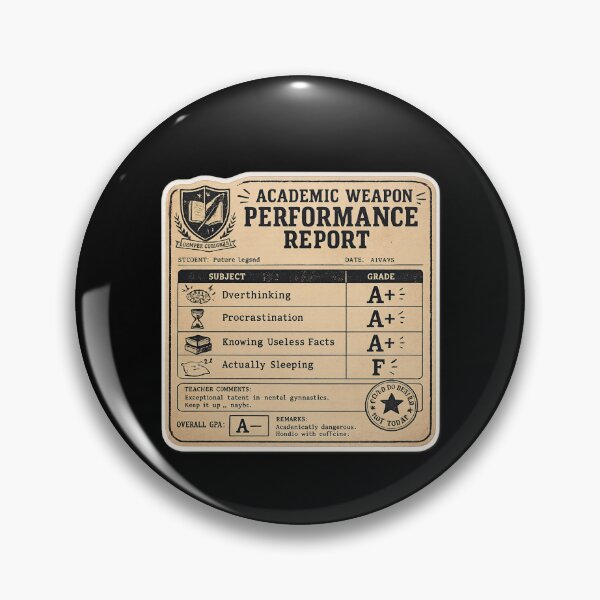 Item preview, Academic Weapon Report Card – Funny Vintage Student Performance Art | Humor Student Gift designed and sold by irfanshikh.