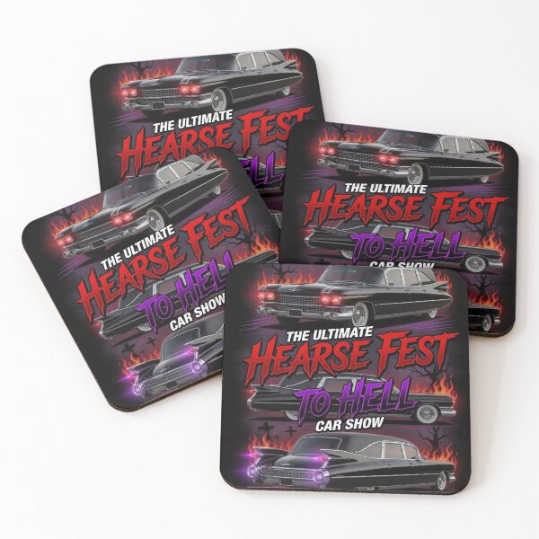 Item preview, Ultimate Hearse Fest to Hell –  Hearse Car Show Poster designed and sold by Crazy Ronald.