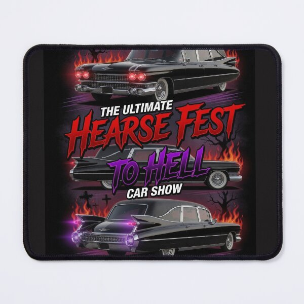 Item preview, Ultimate Hearse Fest to Hell –  Hearse Car Show Poster designed and sold by Crazy Ronald.