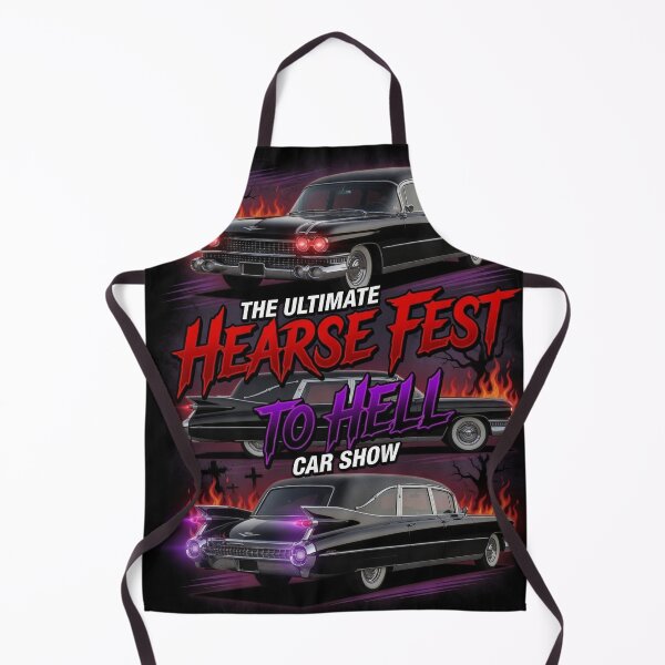 Item preview, Ultimate Hearse Fest to Hell – Hearse Car Show Poster designed and sold by Crazy Ronald.