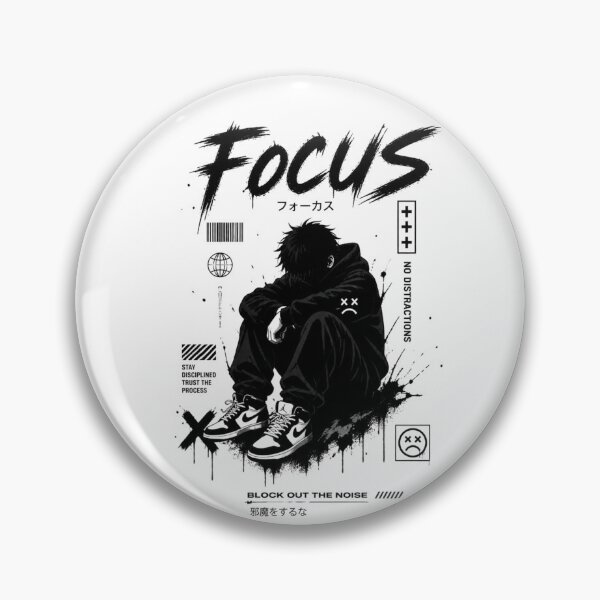 Artikelvorschau, Focus Streetwear Shirt – Anime Aesthetic No Distractions Design entworfen und verkauft von LowKey-Studios.