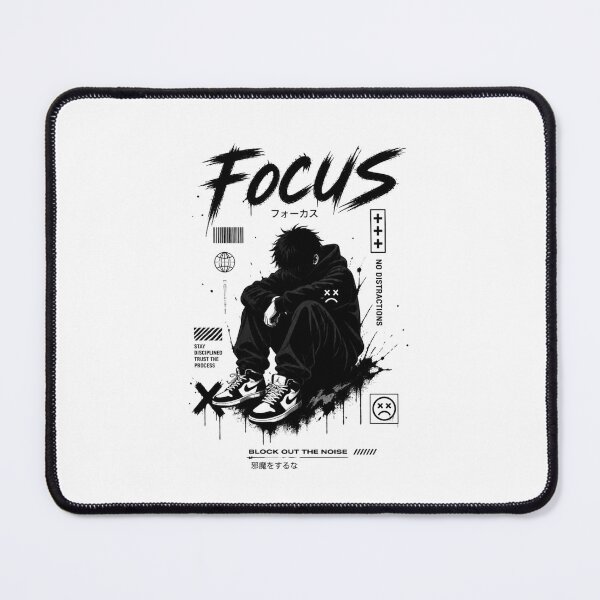 Item preview, Focus Streetwear Shirt – Anime Aesthetic No Distractions Design designed and sold by LowKey-Studios.