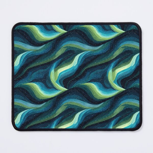 Item preview, Aurora Waves Stardust Night Sky Abstract Pattern designed and sold by NicolasGlowArt.