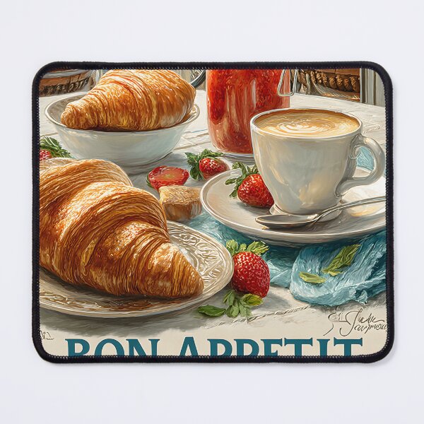 Item preview, Delightful Parisian Breakfast on a Balcony Scene designed and sold by Artessie.