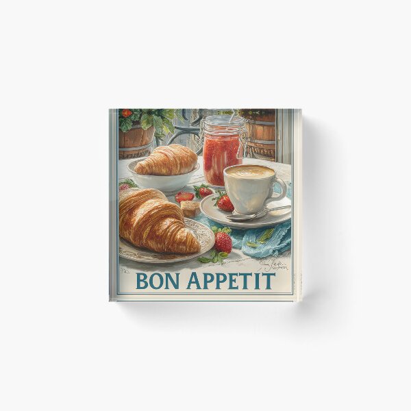 Item preview, Delightful Parisian Breakfast on a Balcony Scene designed and sold by Artessie.