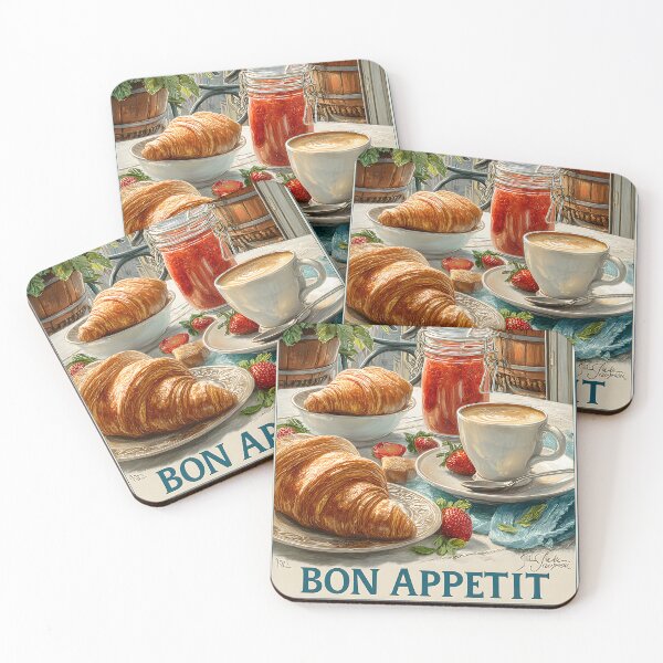Item preview, Delightful Parisian Breakfast on a Balcony Scene designed and sold by Artessie.