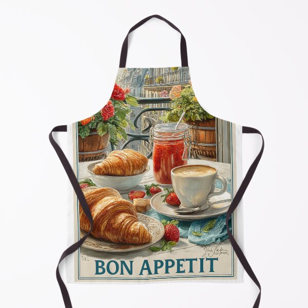 Item preview, Delightful Parisian Breakfast on a Balcony Scene designed and sold by Artessie.