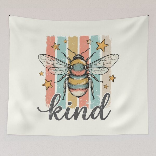 Item preview, Bee Kind — Vintage Floral Bee Illustration designed and sold by FrescoDesign.