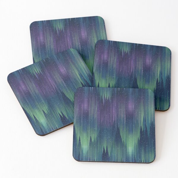 Item preview, Abstract Northern Lights Forest Night Sky designed and sold by NicolasGlowArt.