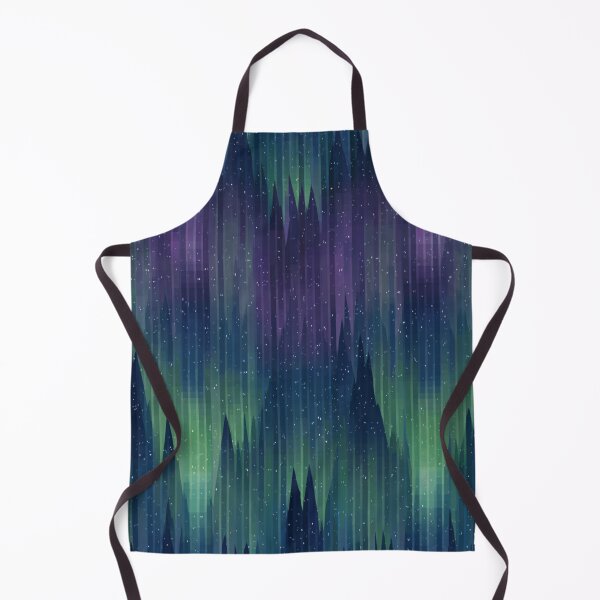 Item preview, Abstract Northern Lights Forest Night Sky designed and sold by NicolasGlowArt.