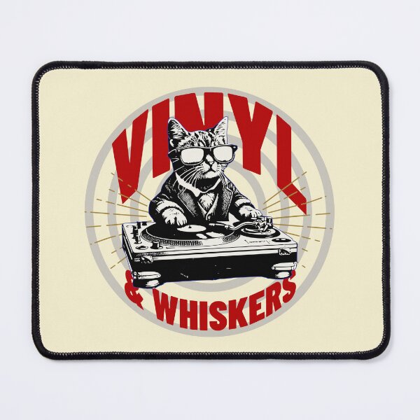 Item preview, Vinyl & Whiskers DJ Cat – Retro Record Player Music Lover Design designed and sold by Sachie's Studio.