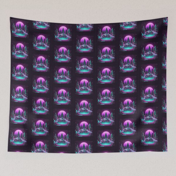 Item preview, Synthwave Flying Car Cityscape Art Retro Futurism Poster designed and sold by SholoStudio.