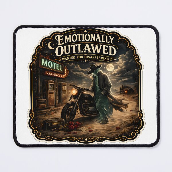 Item preview, Emotionally Outlawed Ghost Cowboy Desert Noir Aesthetic designed and sold by StickyGuys.