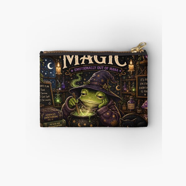 Item preview, Running Low On Magic Cozy Wizard Frog Fantasy Aesthetic designed and sold by StickyGuys.