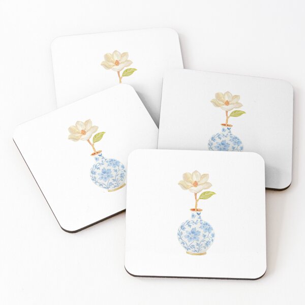 Item preview, Vase with Magnolia - Porcelain White Base designed and sold by Piret Victoria Ribas.