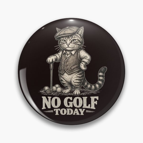 Item preview, No Golf Today - Grumpy Vintage Cat Golfer designed and sold by RealCuties.