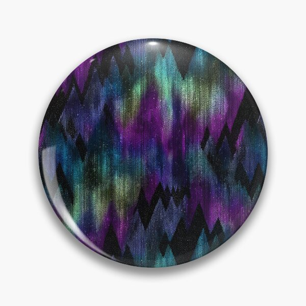 Item preview, Aurora Borealis Cosmic Mountain Peaks Pattern designed and sold by NicolasGlowArt.